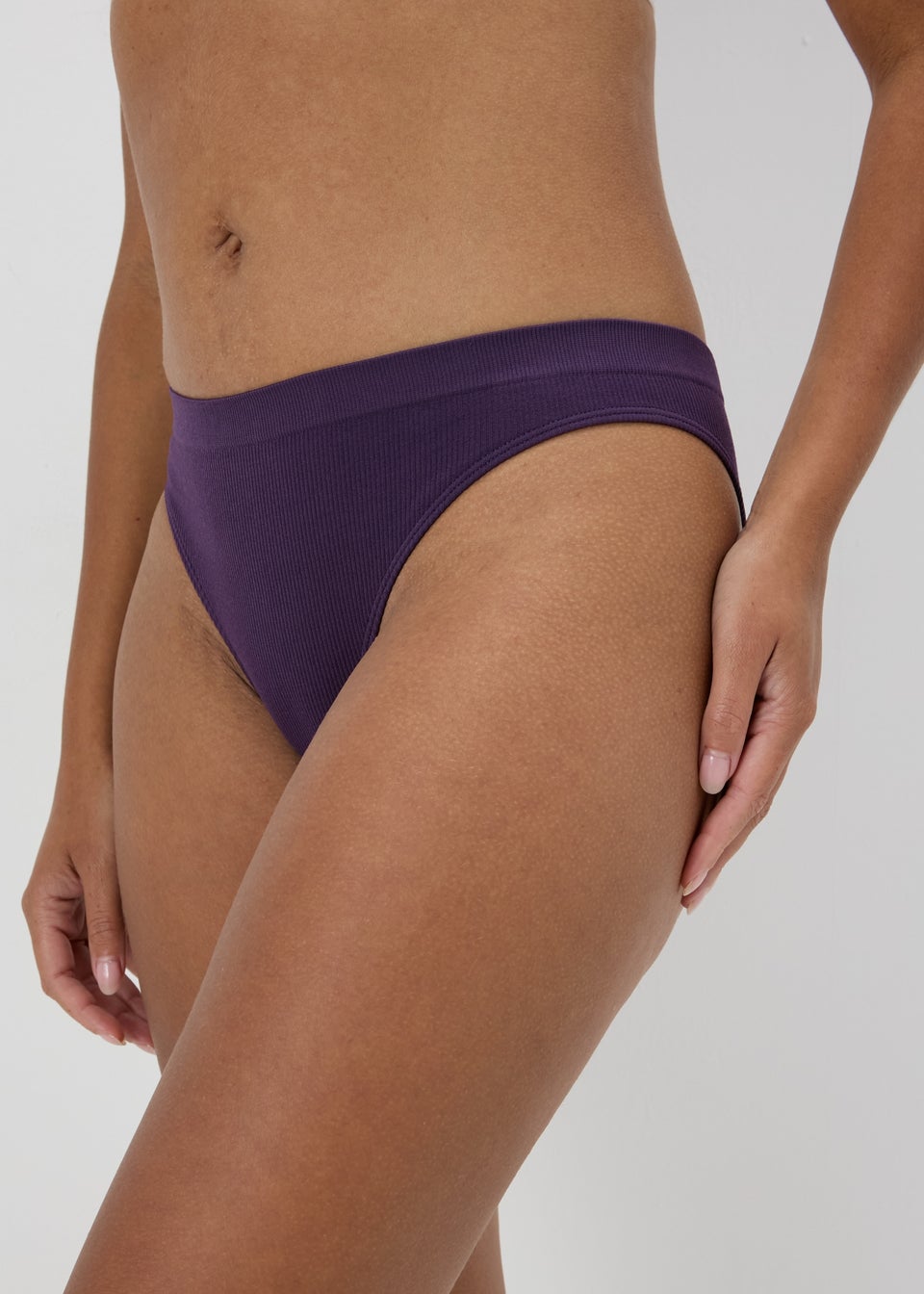 Purple Seamless Brazilian Knickers