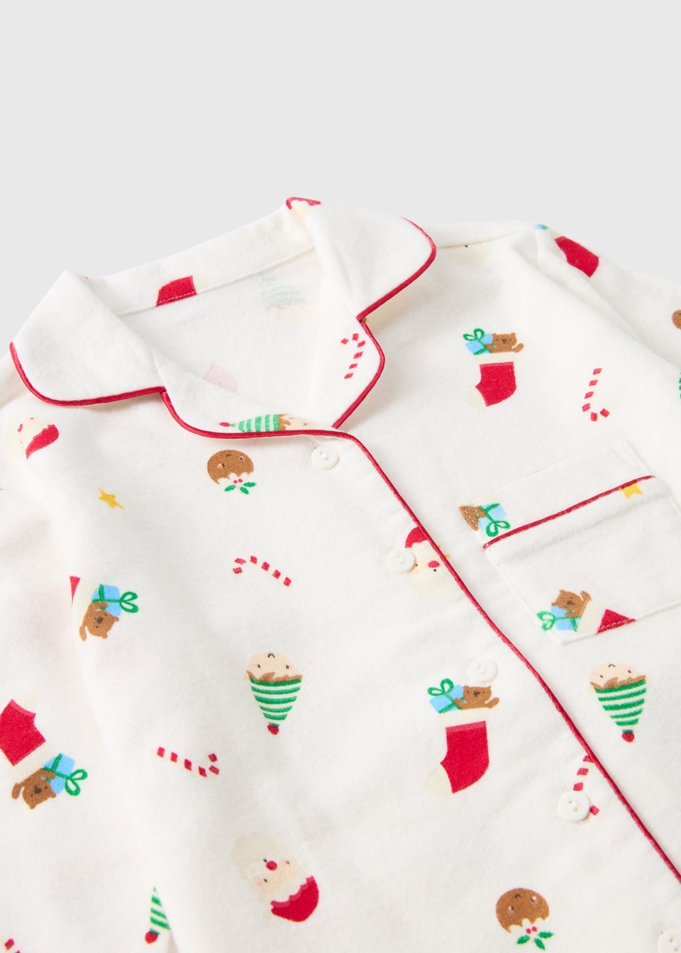 Kids Cream Christmas Ditsy Print Pyjama Set 1 7yrs Matalan