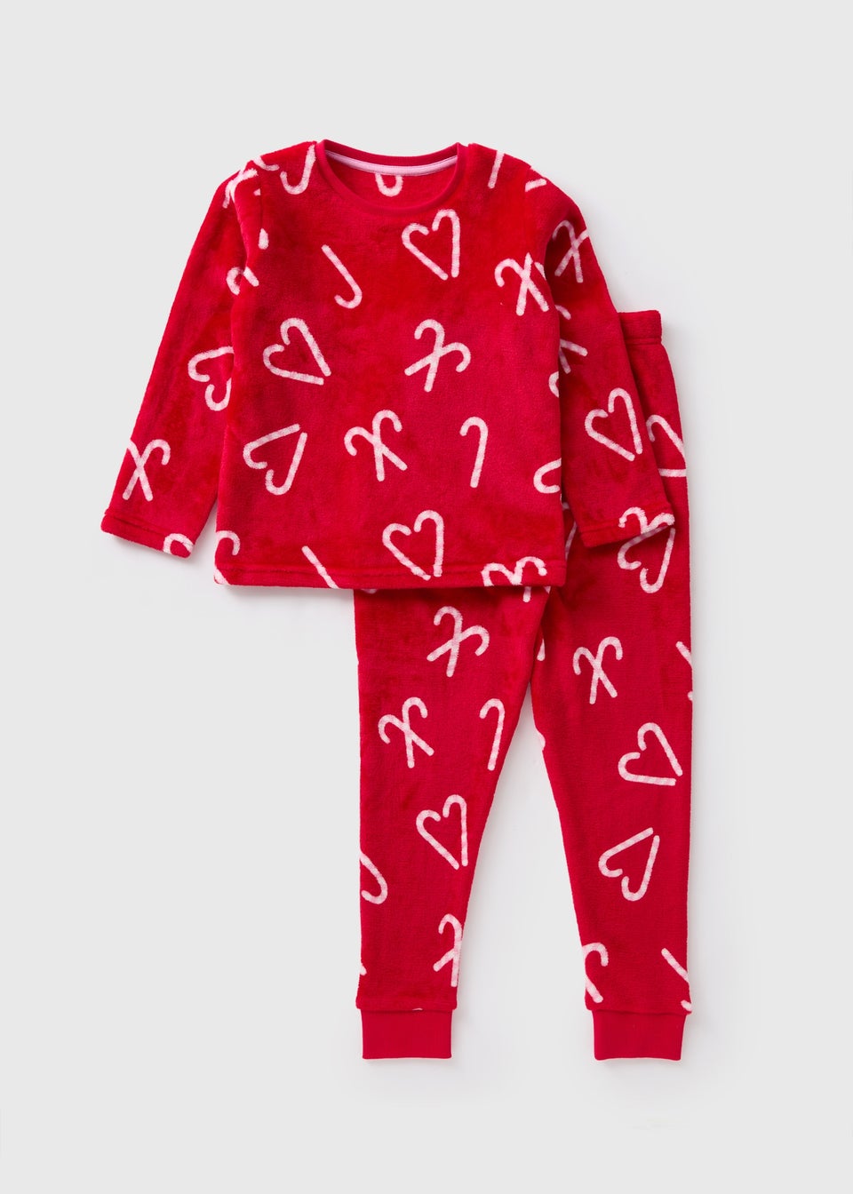 Kids Red Candy Cane Pyjama Set 7 13yrs Matalan