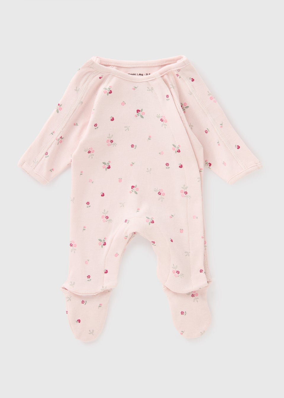 Prem Baby Pink Floral Sleepsuit (3-4lb)