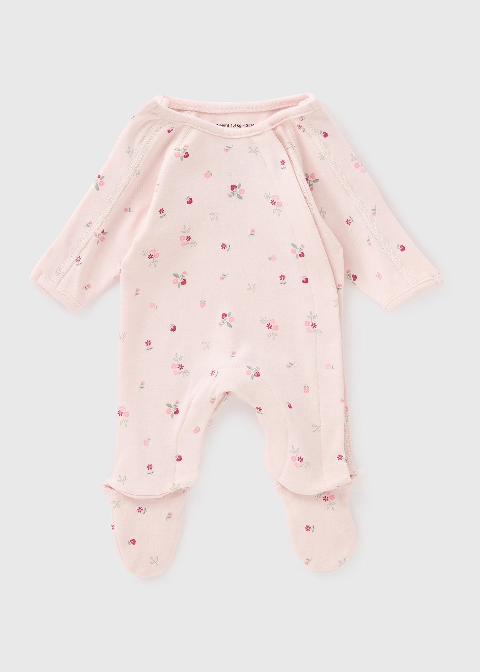 Prem Baby Pink Floral Sleepsuit (3-4lb)