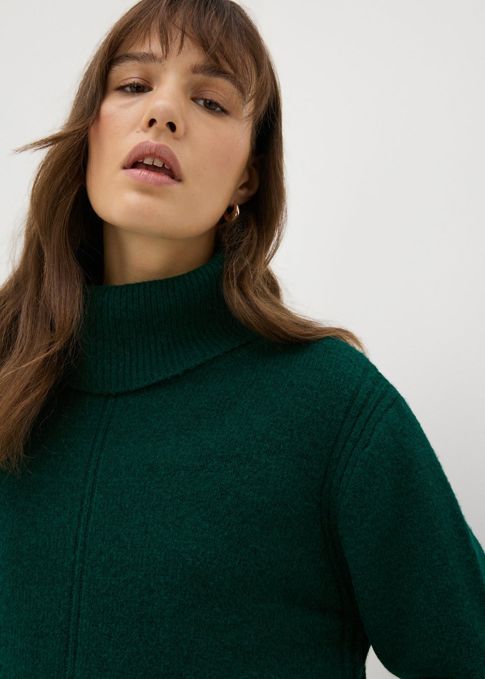 Et Vous Green Roll Neck Jumper - Matalan