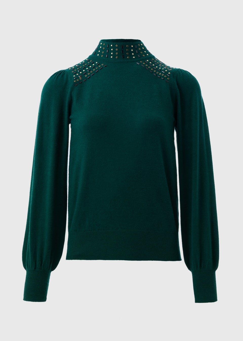 Et Vous Green Embellished Jumper