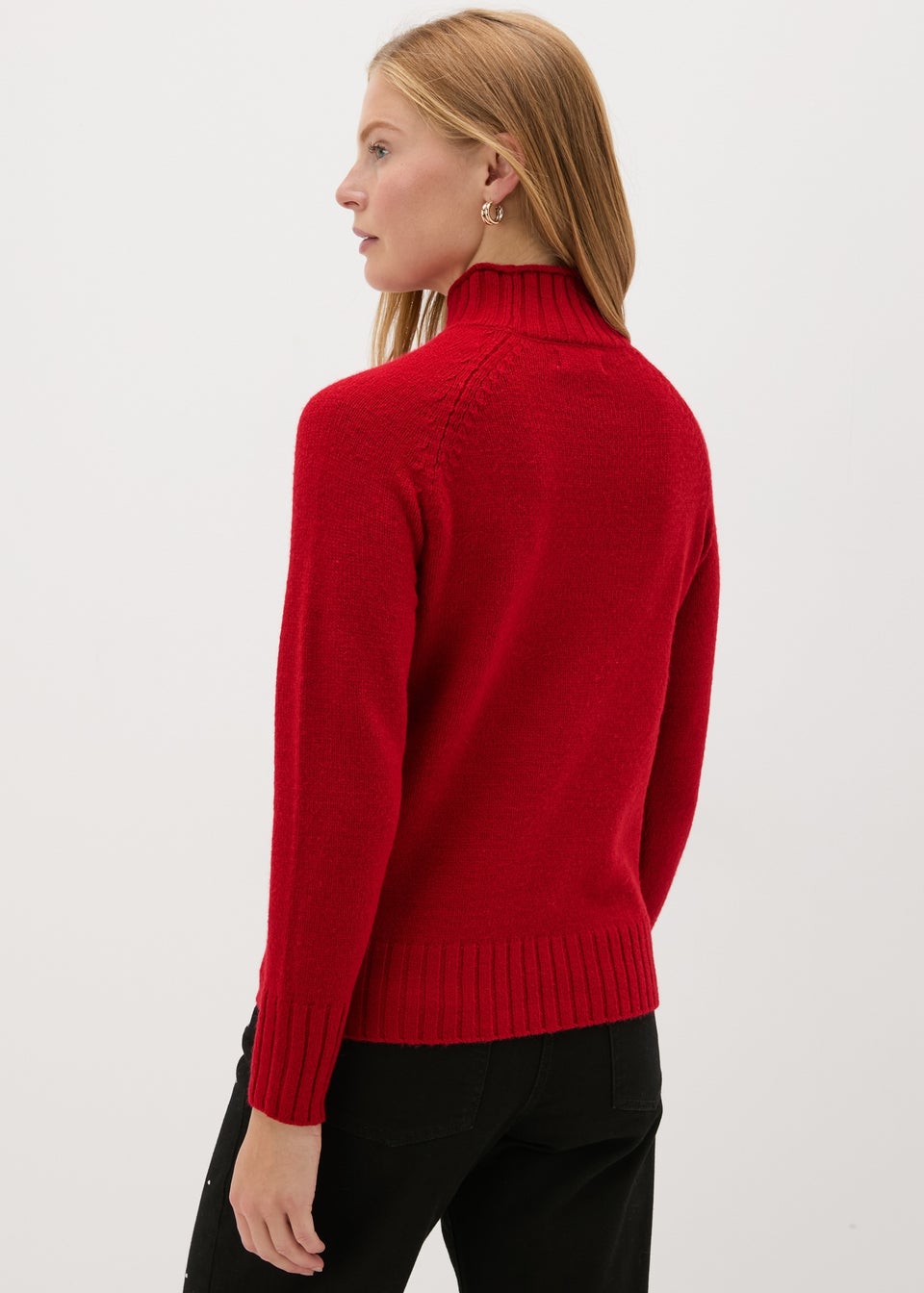 Red snowflake sweater discount