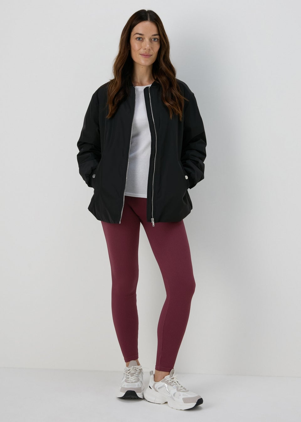 Burgundy Seamless Leggings Matalan