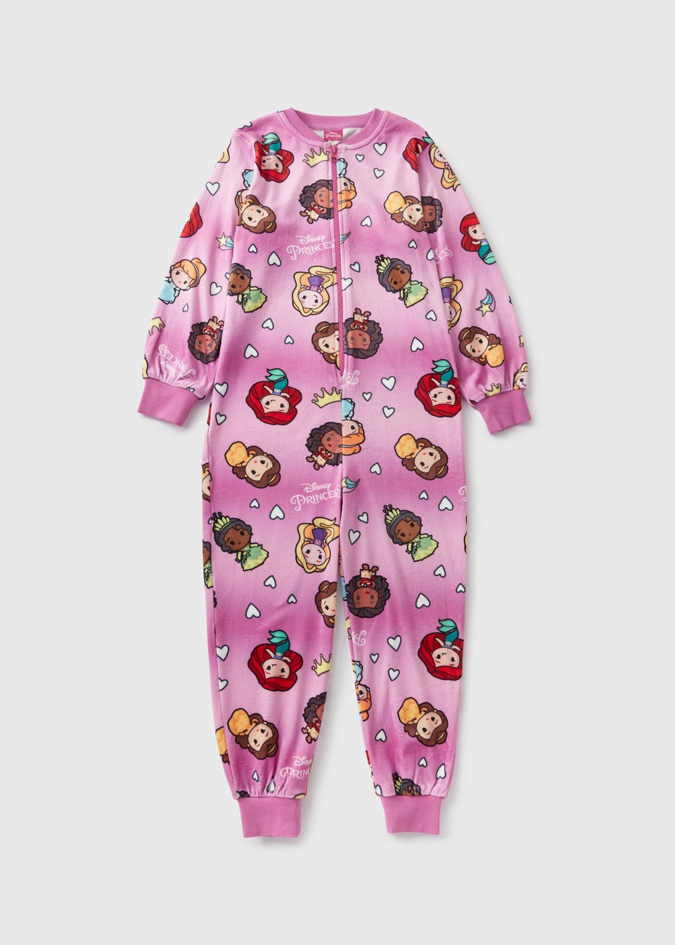 Disney Kids Pink Princess Ombre Onesie 1 7yrs Matalan