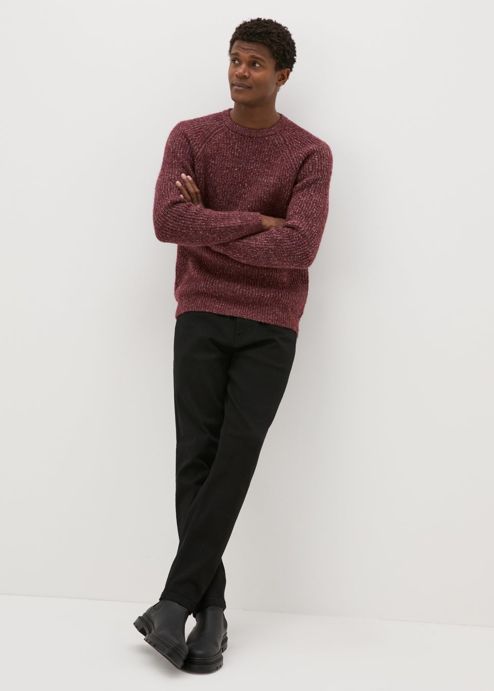 Maroon knitted jumper online