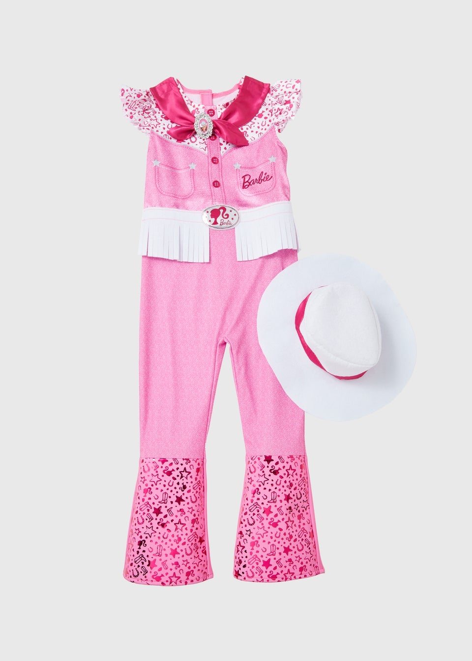 Barbie Girls Pink Cow Girl Costume 3 9yrs Matalan