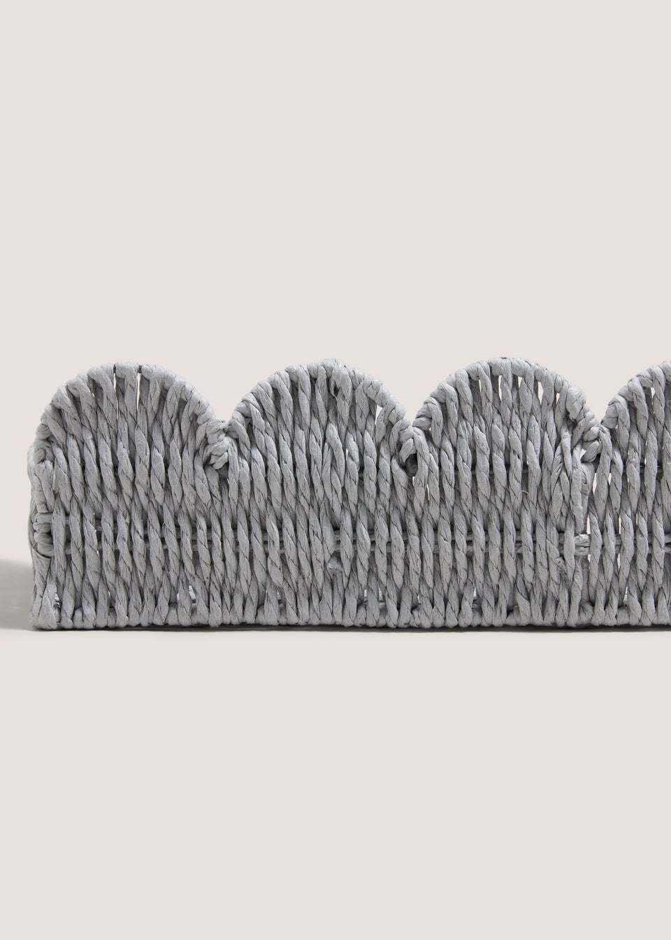Grey Scallop Edge Shelf
