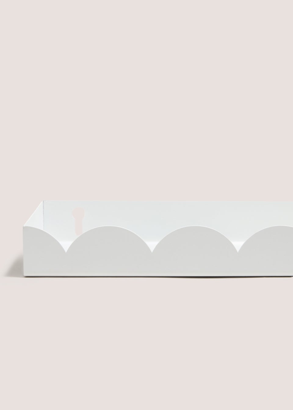 White Scallop Edge Metal Shelf (50cm x 10cm x 3.5cm)