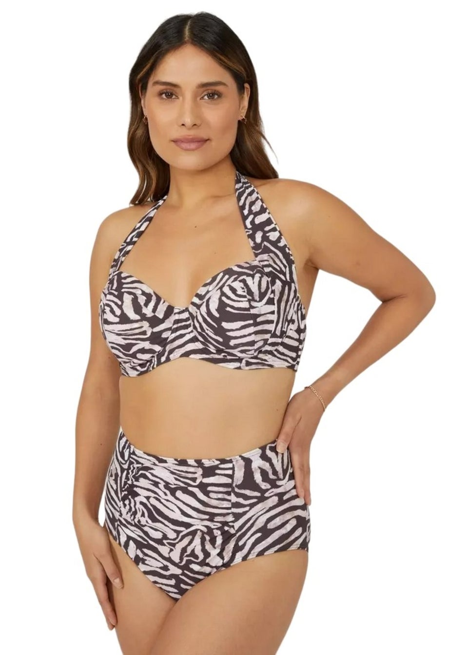 Gorgeous Black/White Zebra Print High Waist Bikini Bottoms