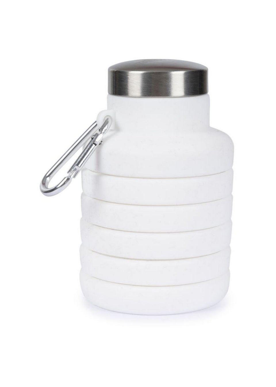 Trespass White Vavo Foldable Silicone Water Bottle