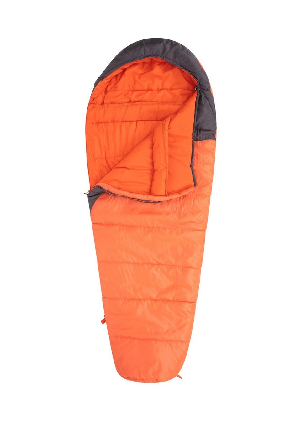 Mountain Warehouse Orange Summit 250 Right Zip Winter Mummy Sleeping Bag