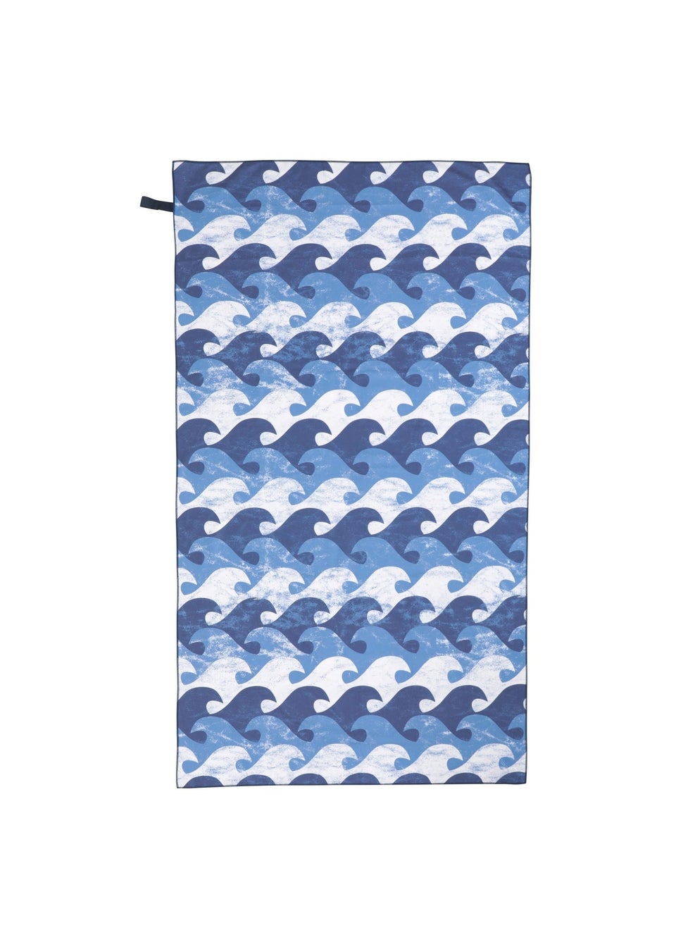 Mountain Warehouse Dark Blue Wave Pattern Microfibre Towel