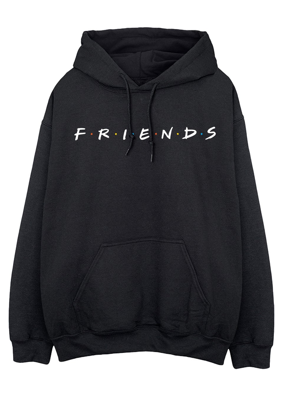 Friends Logo Women Black Printed Hoodie