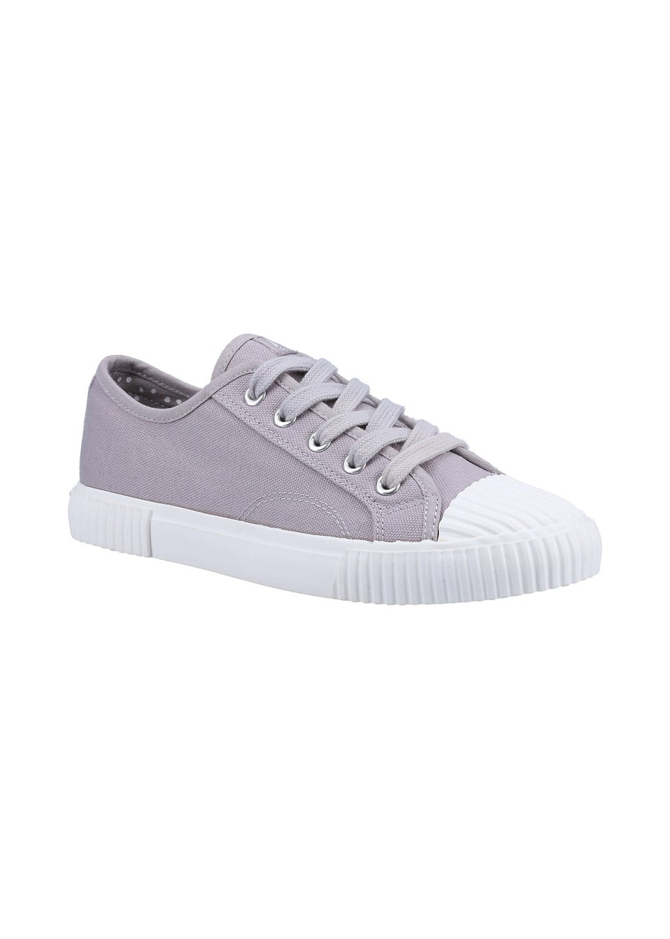 Hush Puppies Grey Brooke Canvas Trainer