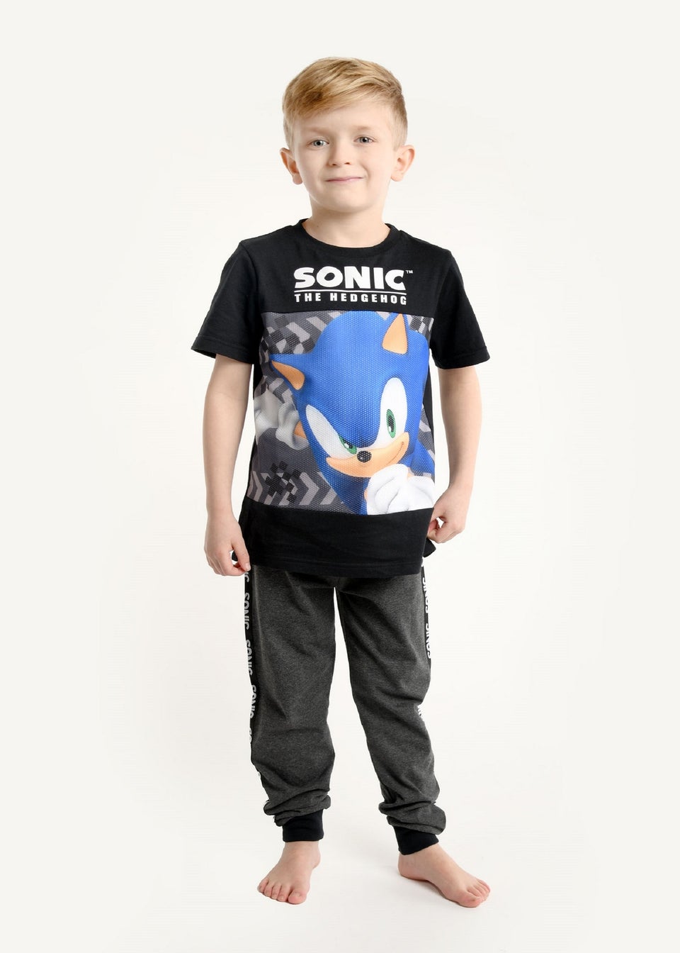 Sonic Boys Black Pyjama Set (4-8 yrs)