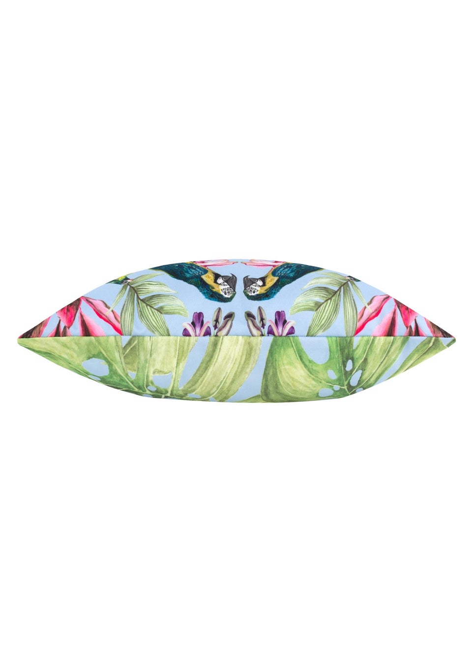 Wylder Tropics Blue Kali Birds Filled Outdoor Cushions (30cm x 50cm x 8cm)
