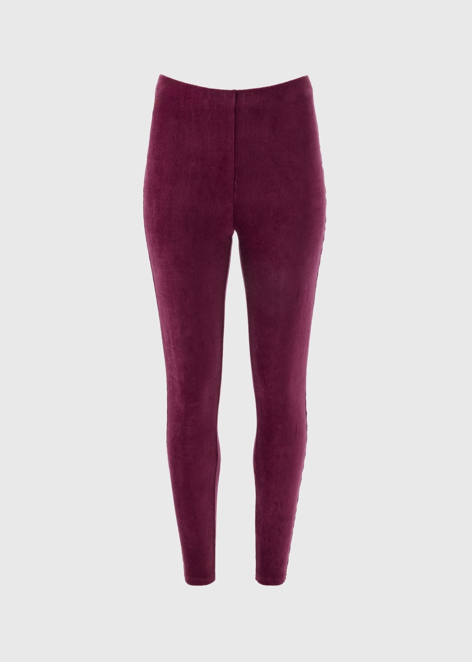 Burgundy Velvet Corduroy Leggings Matalan