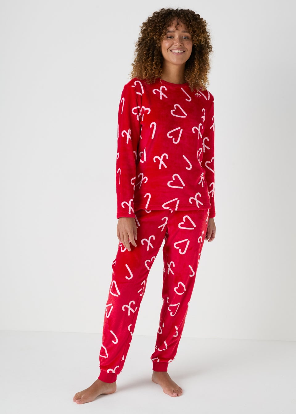 Joyful Red Candy Cane Pyjama Set Matalan