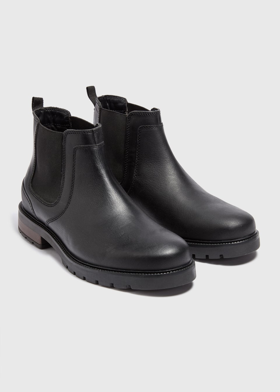 Black Leather Chelsea Boots Matalan