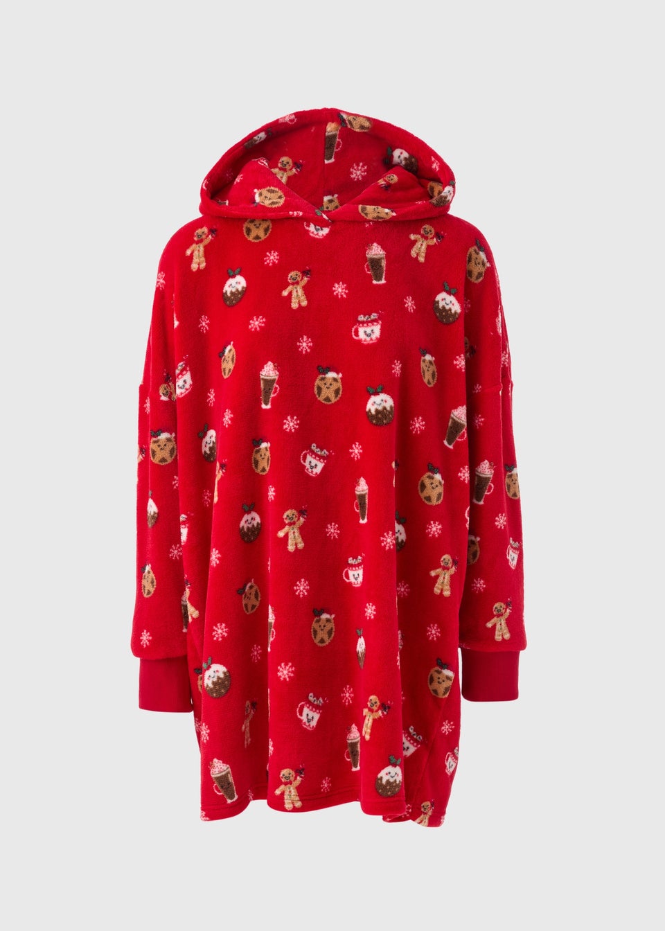 Red Christmas Gingerbread Snuggle Hoodie Matalan