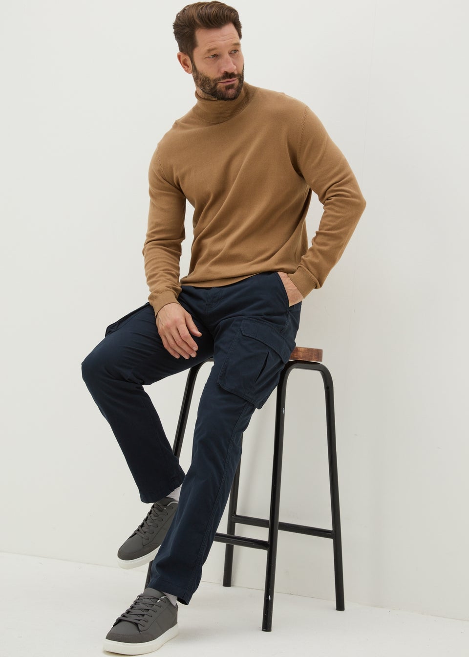 Tan Roll Neck Jumper Matalan