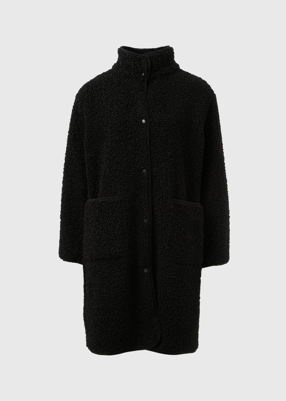 Black Long Borg Coat Matalan