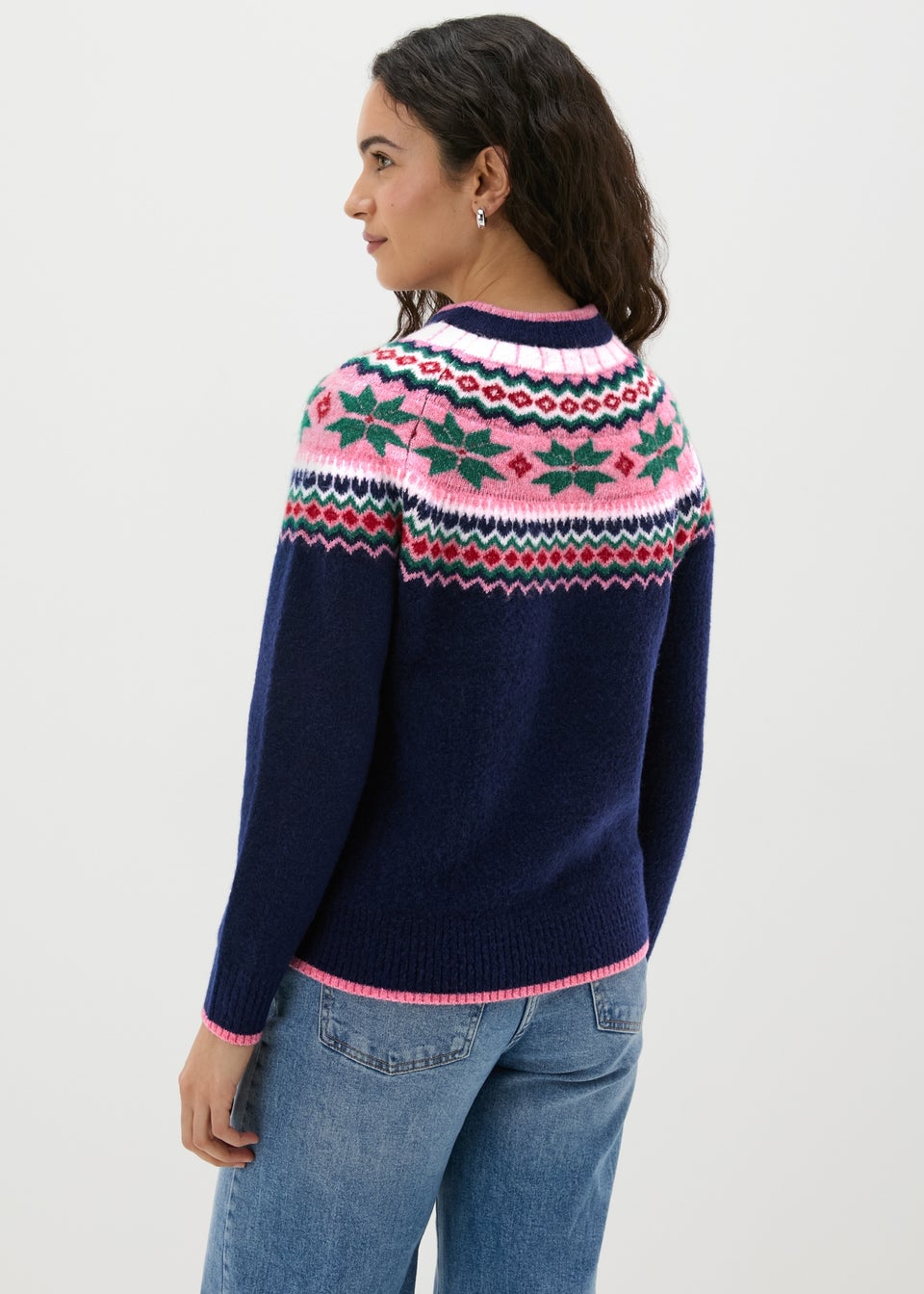 Joyful Navy Fairisle Knit Jumper