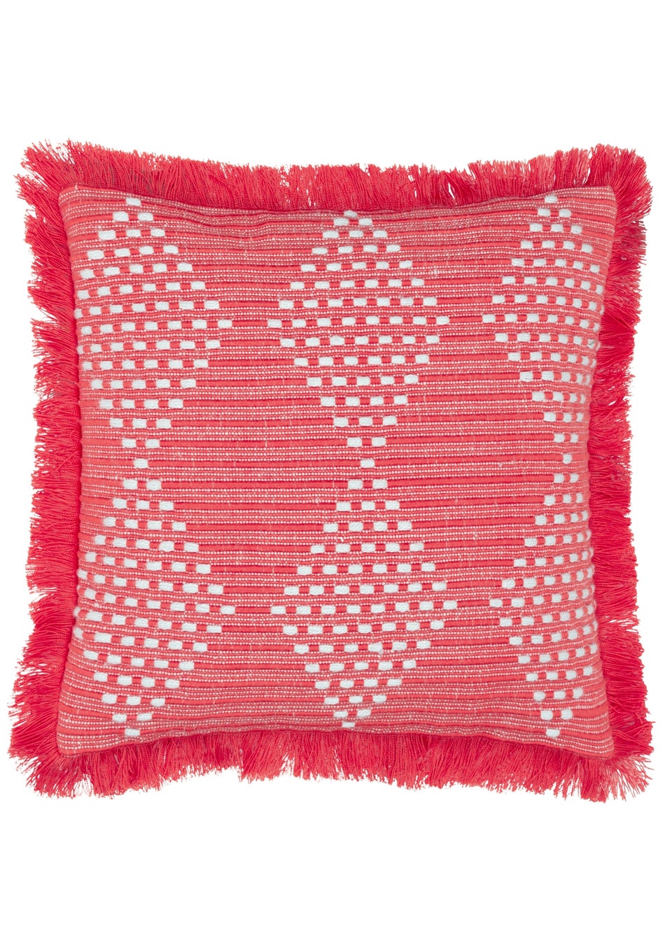 furn. Pink Kadie PET Woven Outdoor Filled Cushion (45 x 45 x 8cm)