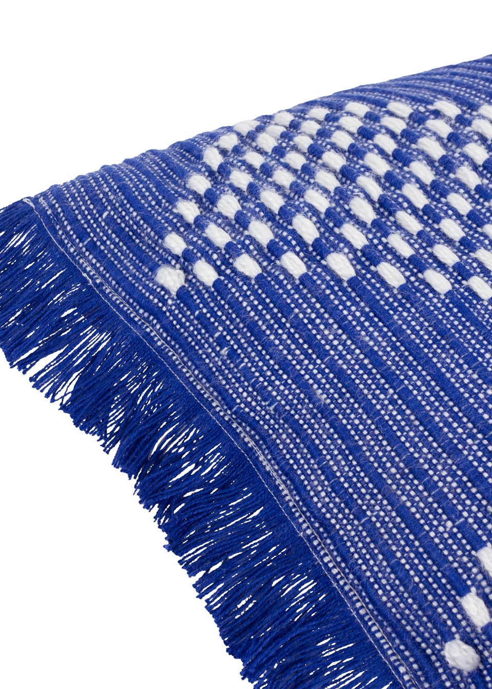 furn. Cobalt Kadie PET Woven Outdoor Filled Cushion (30 x 60 x 8cm)