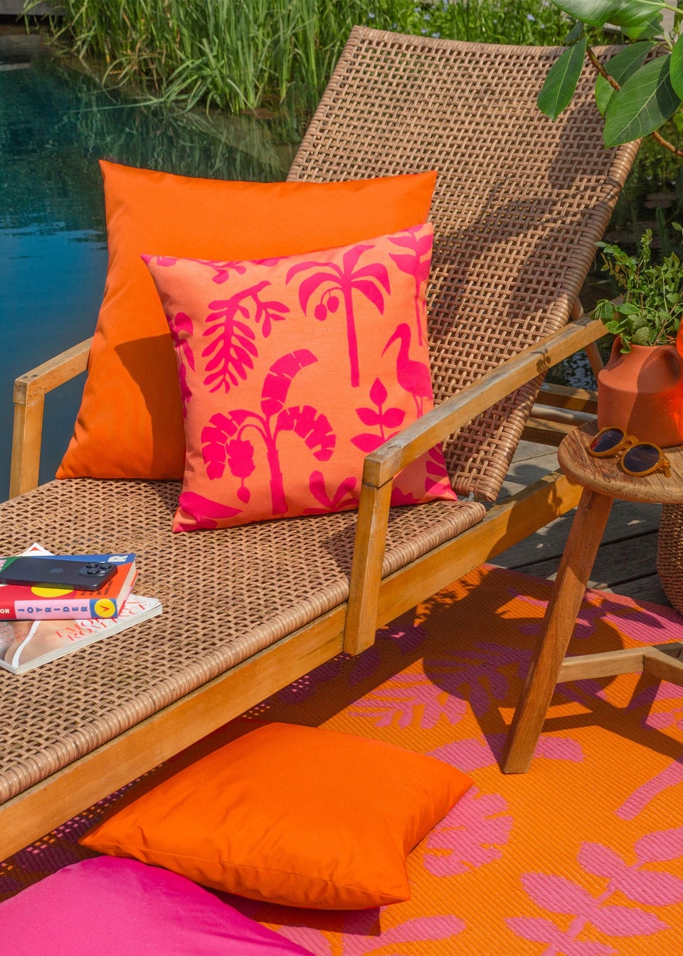 furn. Orange Marula Outdoor 100% Recycled Rug (120 x 180cm)