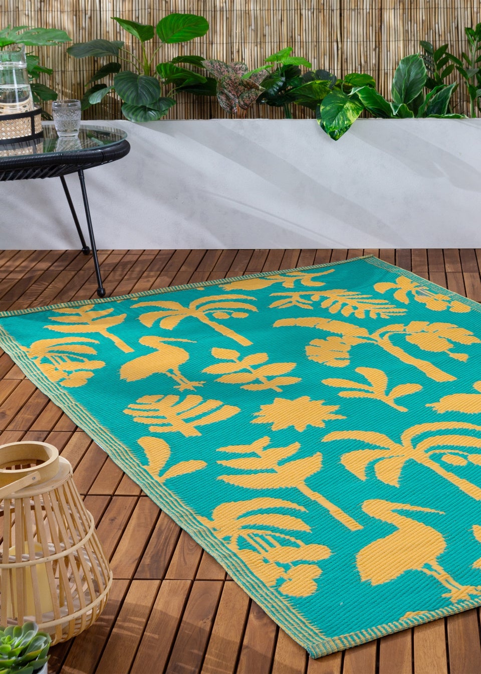 furn. Yellow Marula Outdoor 100% Recycled Rug (120 x 180cm)