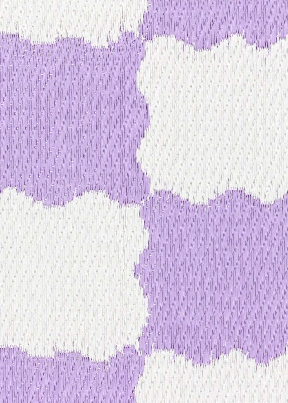 furn. Lilac Check Outdoor 100% Recycled Rug (120 x 180cm)