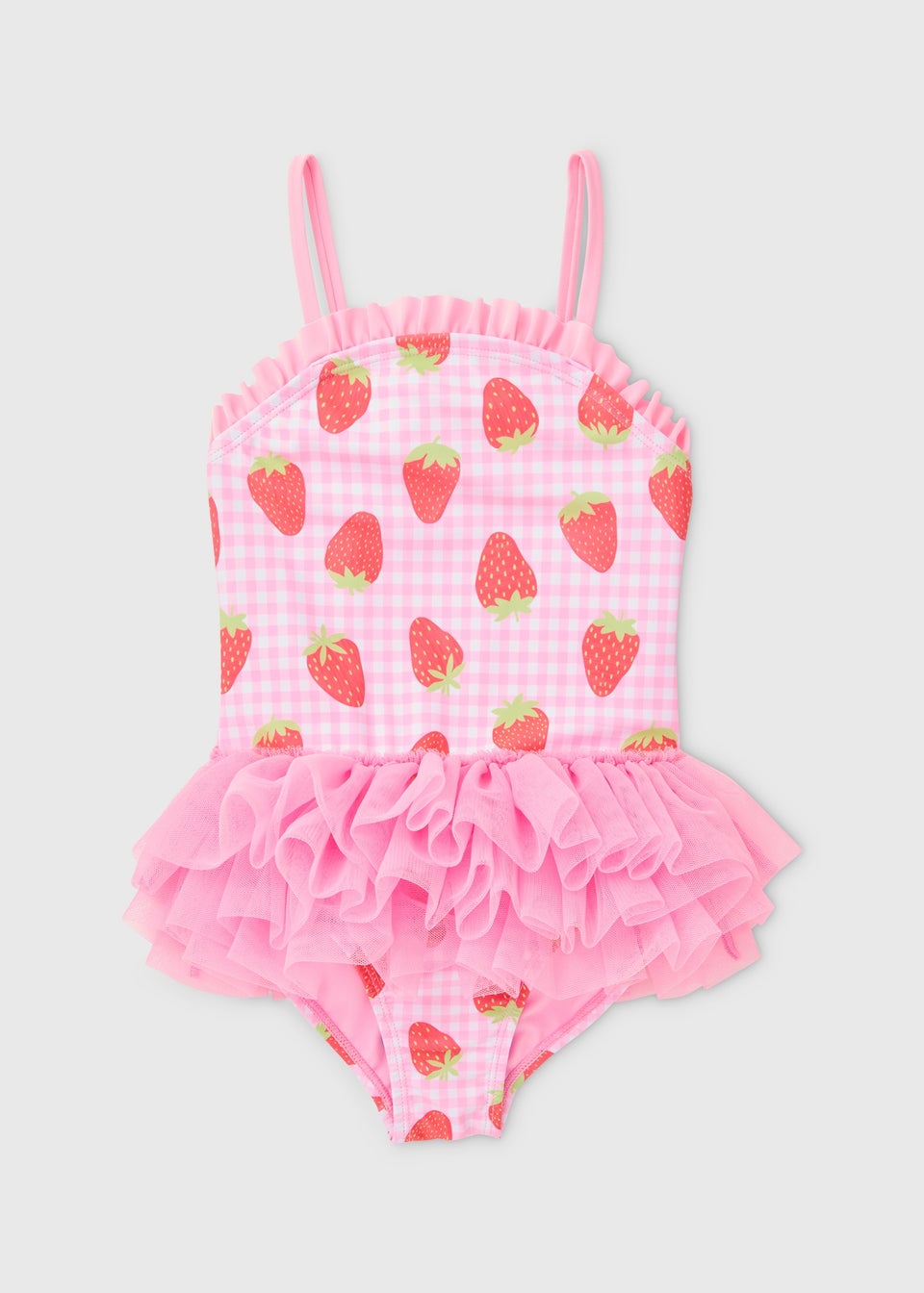 Girls Light Pink Strawberry Tutu Costume (1-7yrs)