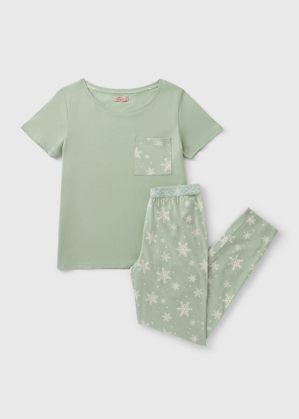 Green Snowflake Pyjama Set