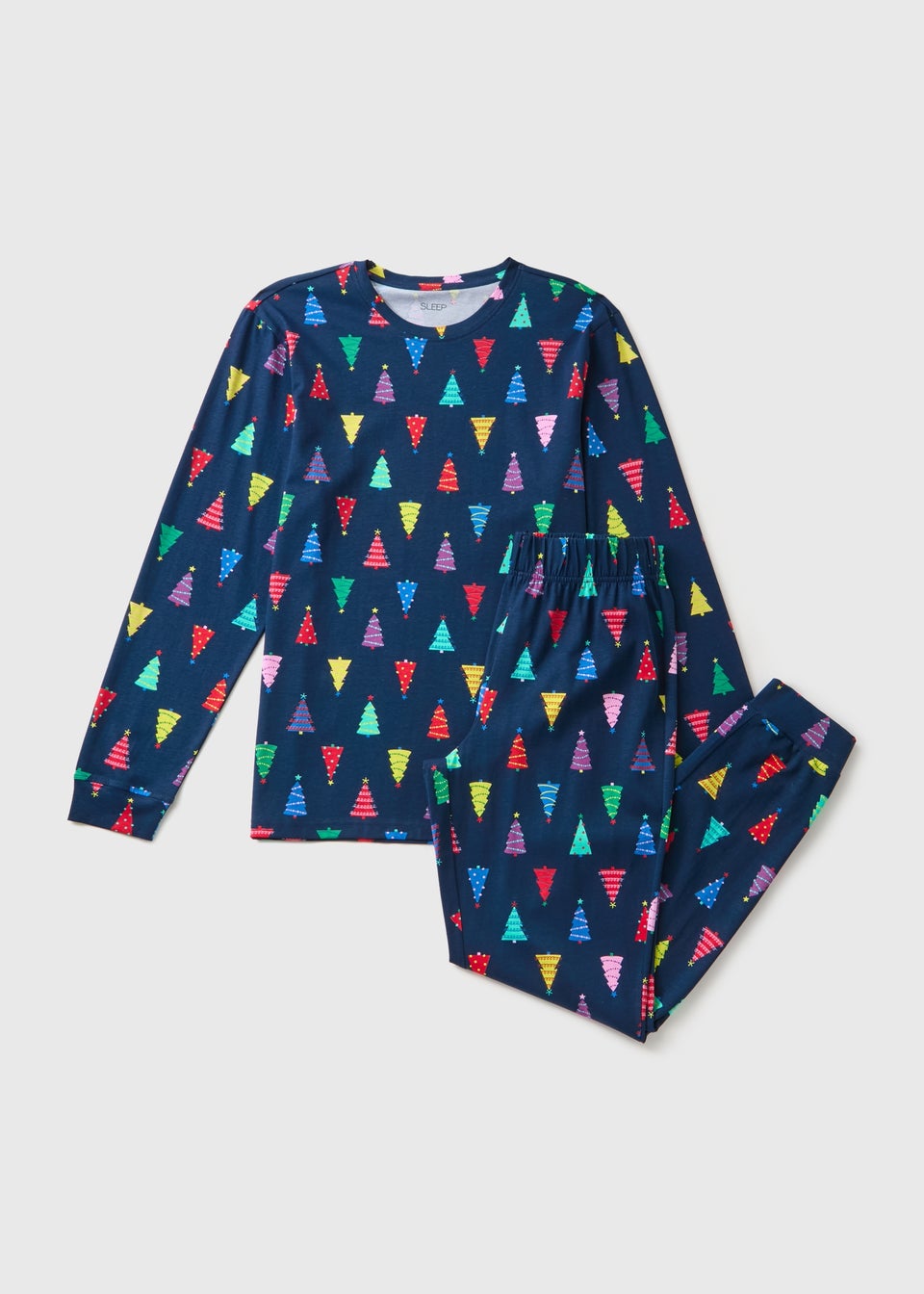 Navy Unisex Christmas Tree Pyjamas