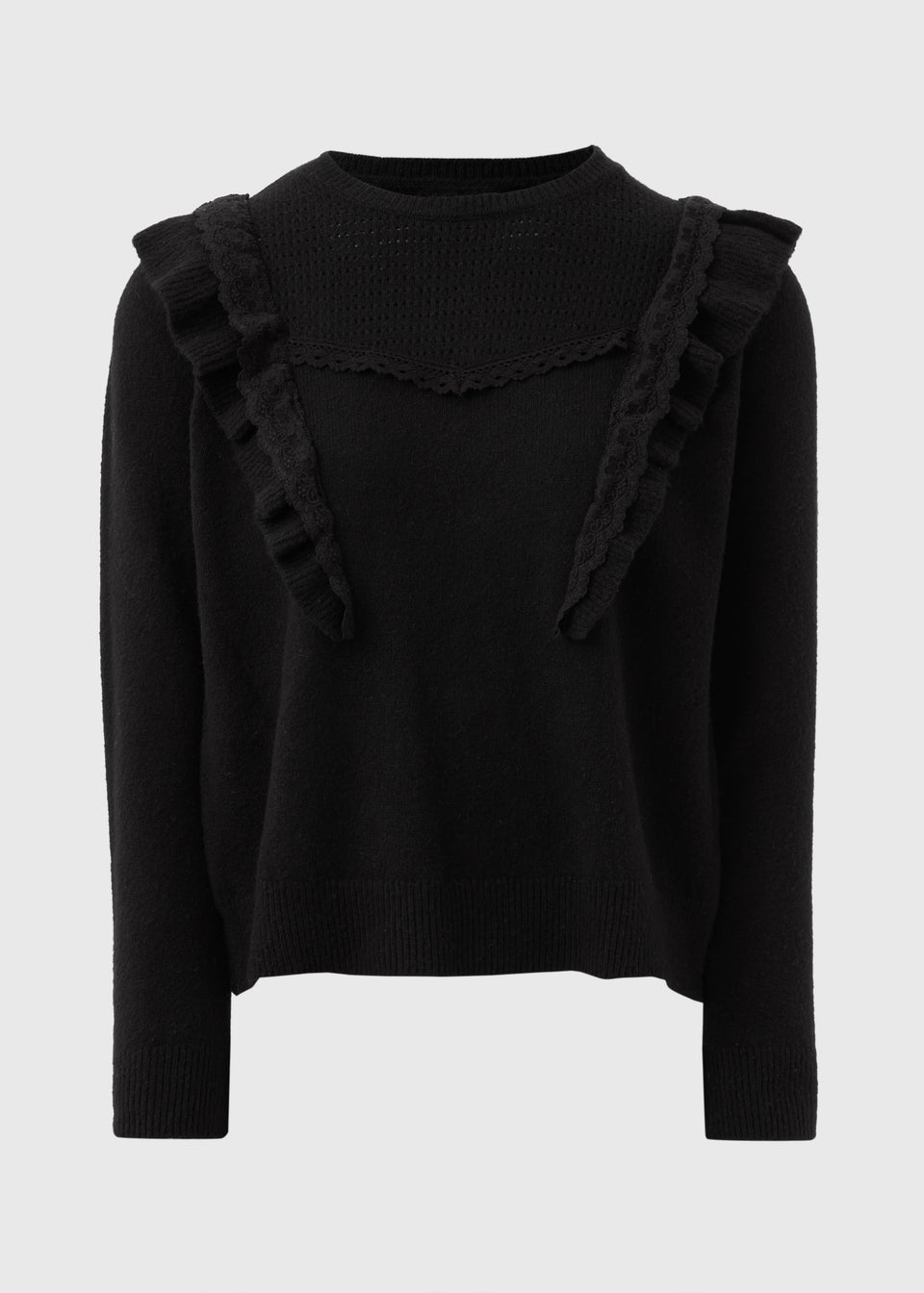 Black frilly jumper shop