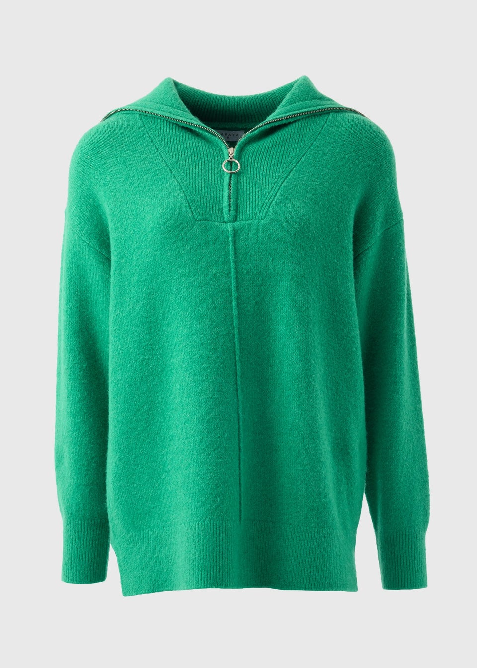 Green Knitted Half Zip