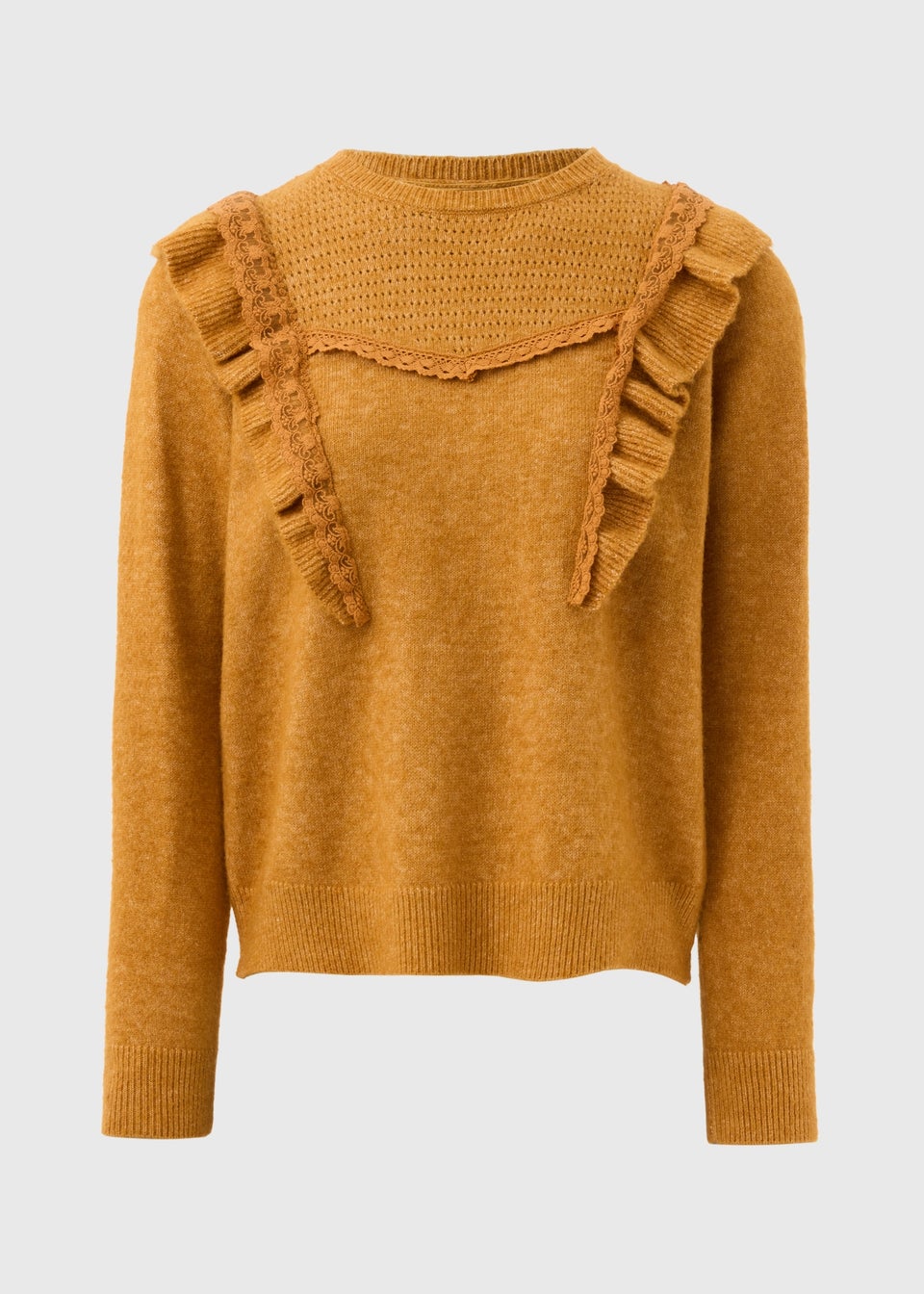 Mustard frill jumper shop