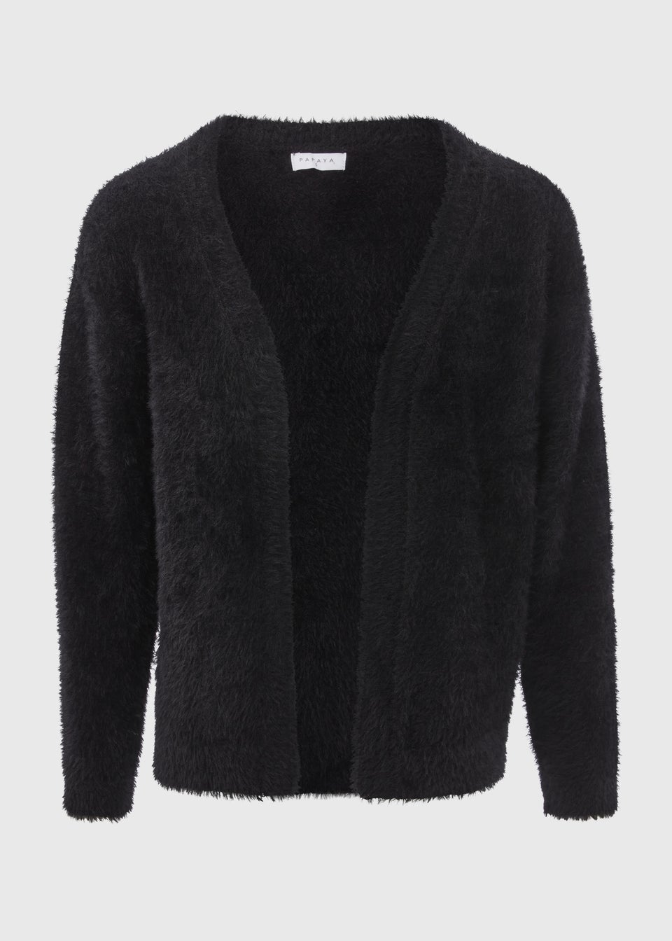 Girls black fluffy cardigan top