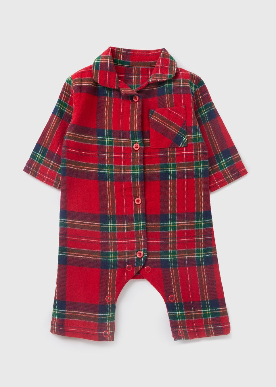 Baby Red Check Christmas Romper (Newborn-18mths)