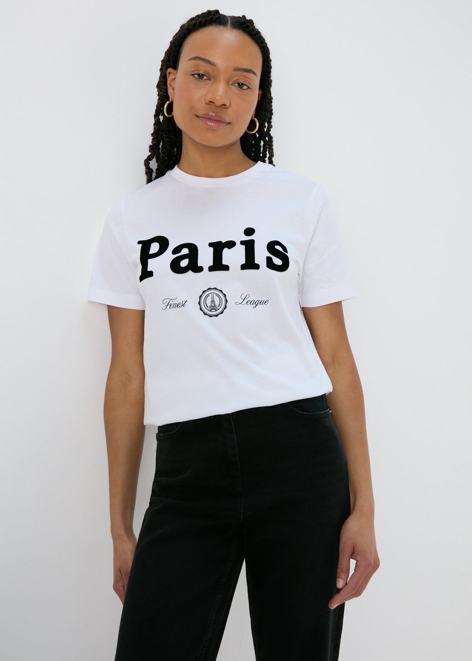 White Paris T Shirt Matalan