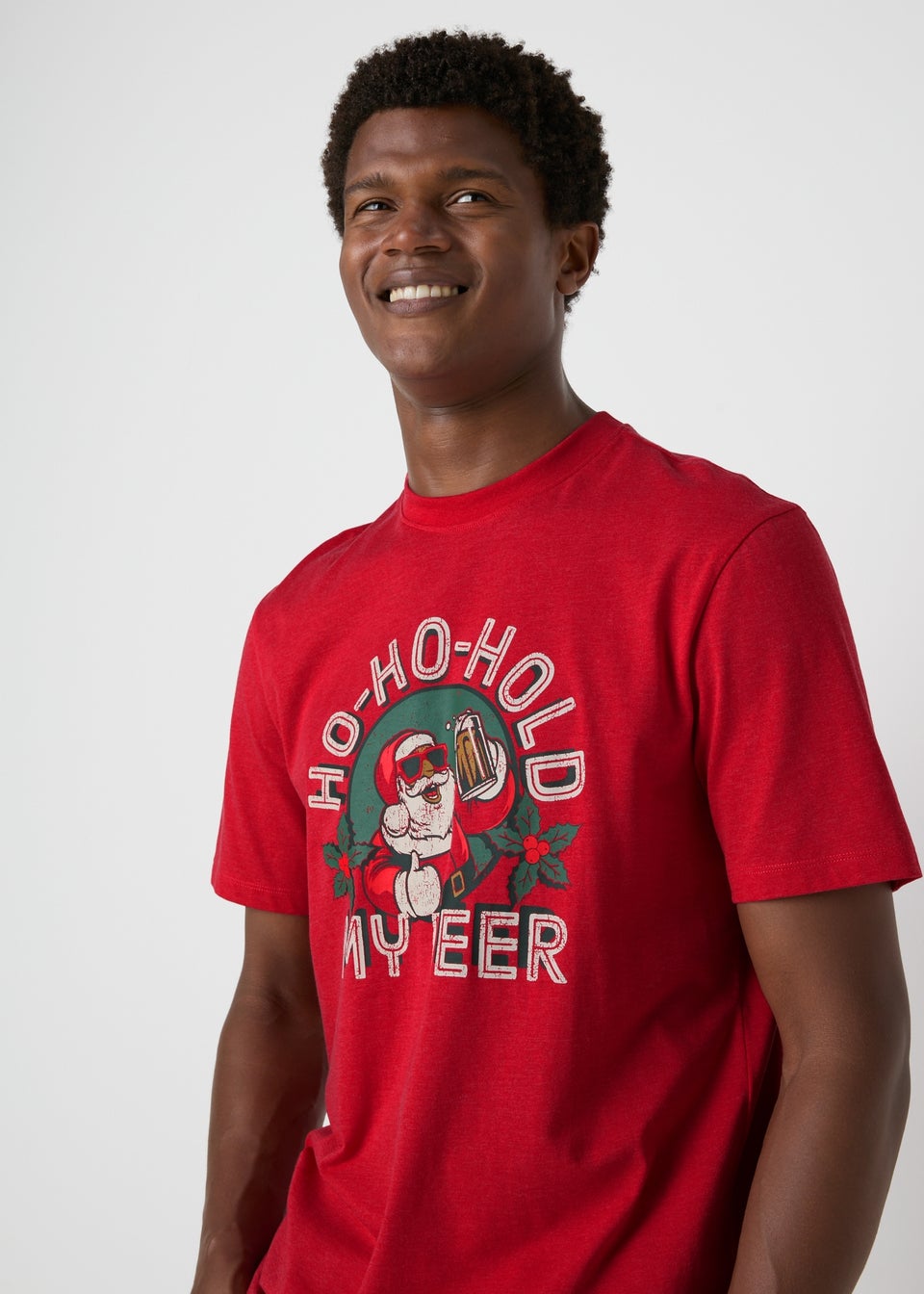 Red Christmas Beer T Shirt Matalan