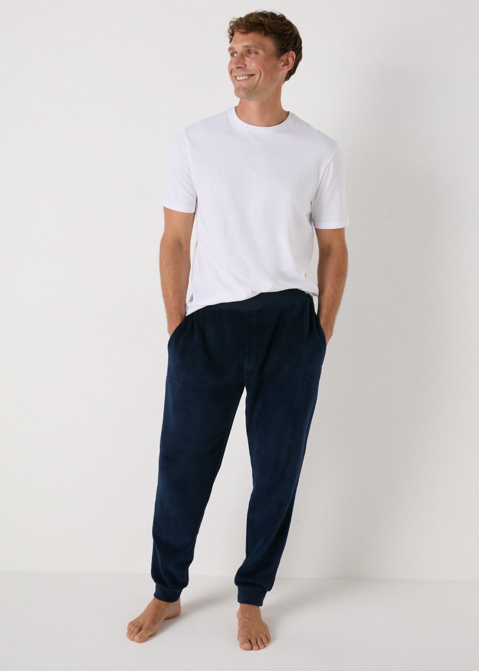 Mens Pyjama Bottoms Cotton Fleece PJ Bottoms Matalan