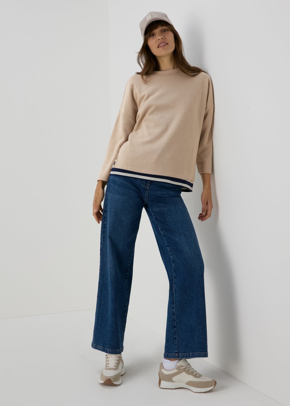 Papaya Petite Cream Soft Touch Co Ord Top
