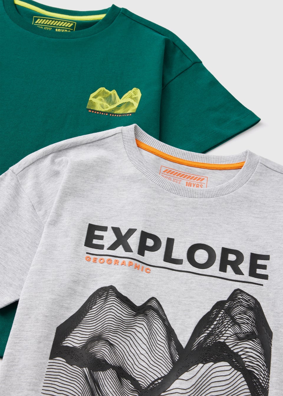 2 Pack Boys Green Mountain T-Shirts (7-15yrs)