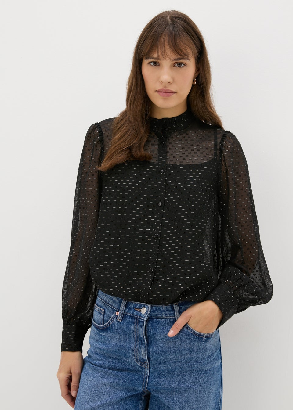 Black Button Down Blouse