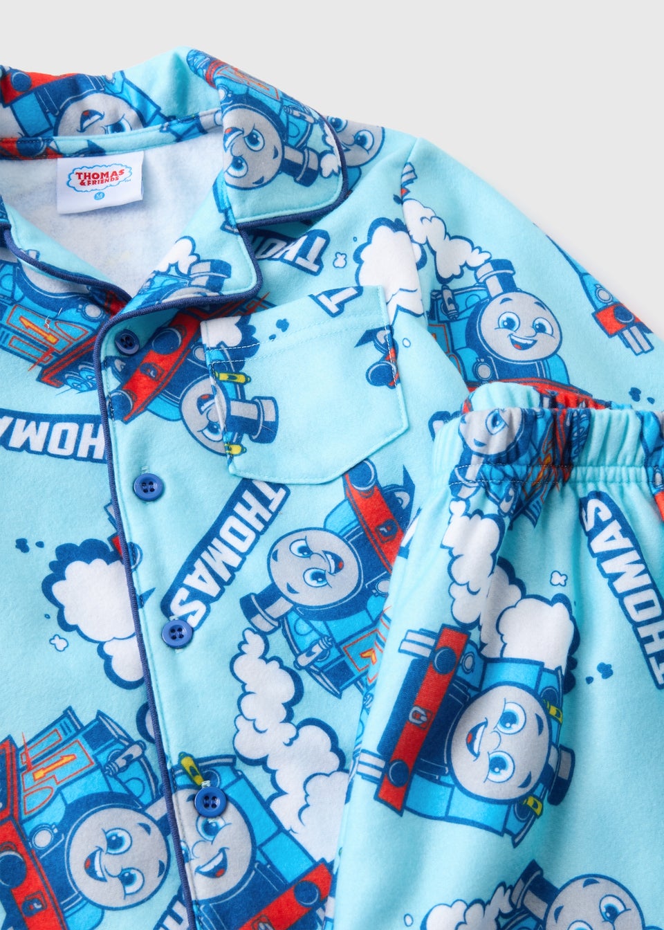 Thomas The Tank Kids Blue Top Bottom Pyjama Set 1 7yrs Matalan