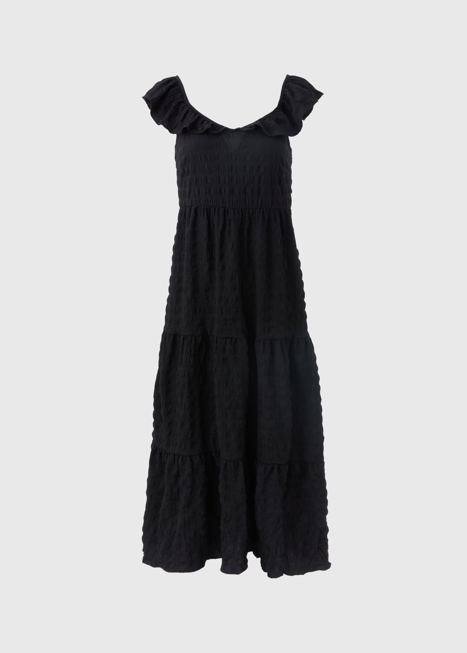 Black Tiered Midaxi Dress